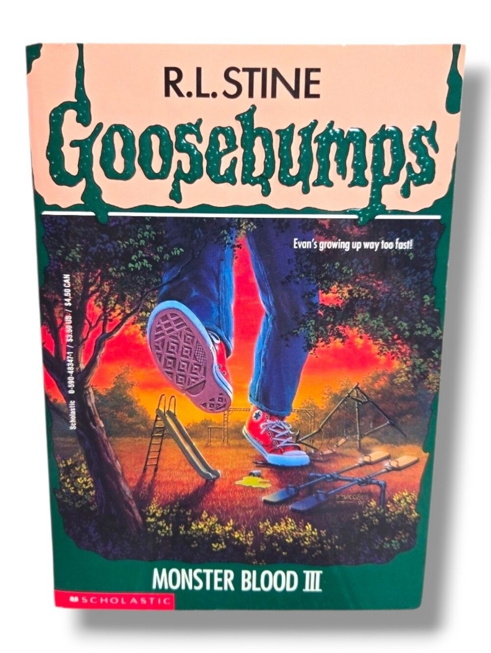 Goosebumps Monster Blood III, First Scholastic Print 1995, Early Run, R.L. Stine